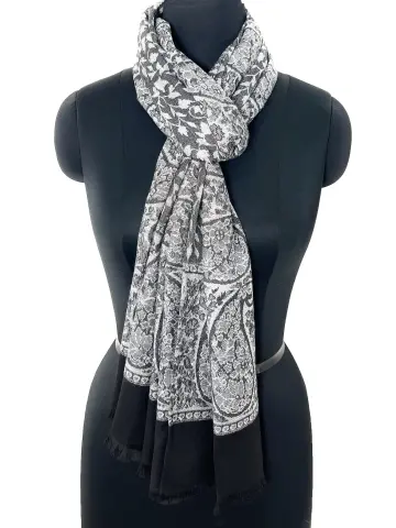 Dual Tone Reversible Self Jacquard 4 Side Paisley Border... 2