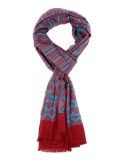 Dual Tone Reversible Self Jacquard Stole for Women - Dark Red