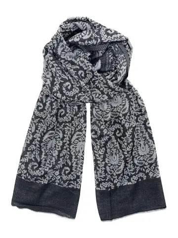 Majestic Paisley Modal Silk Scarf for Men and Women 2