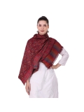 Ruby Garnet Jacquard All Over Reversible Modal Silk Stole